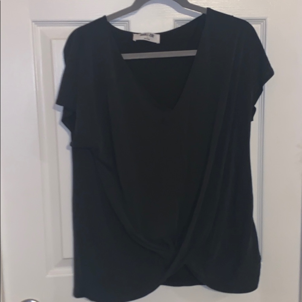 Double zero 1XL twist front top dark grey